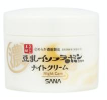 Sana Nameraka Honpo Night Cream for Wrinkles with Isoflavones, Retinol, and Ceramides