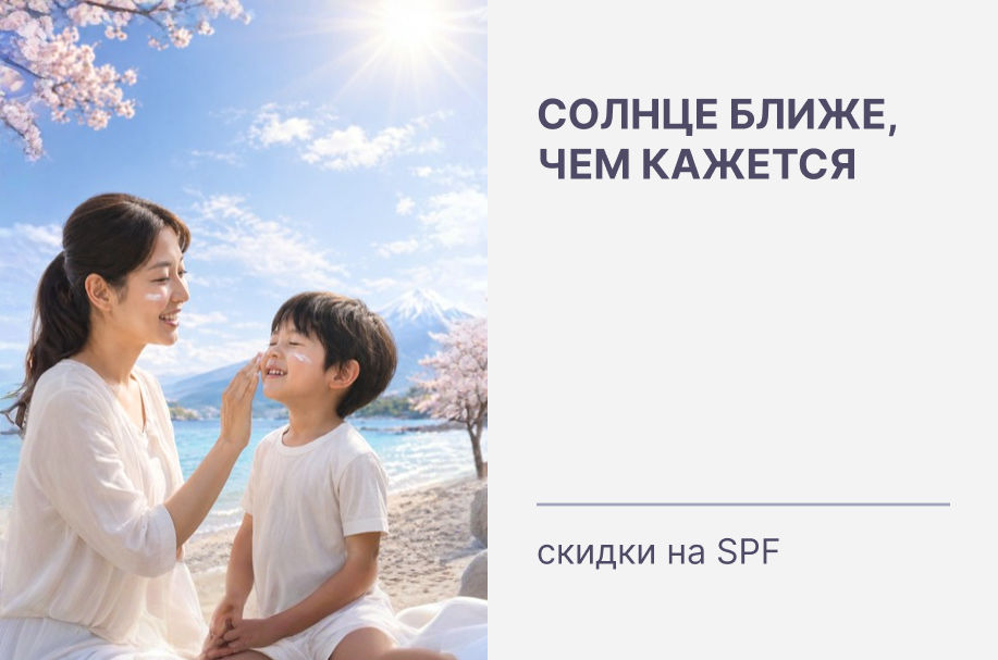 The Sun Is Closer Than It Seems: Discounts on SPF