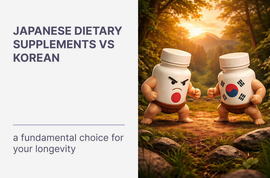 Japanese Dietary Supplements vs Korean: a Fundamental Choice for Your Longevity