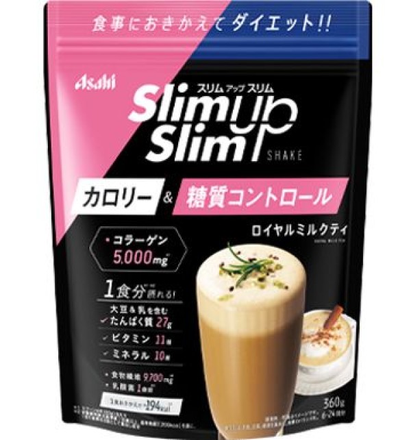Asahi Slim Up Slim Shake Royal Milk Tea Flavor (Collagen & Hyaluronic Acid)