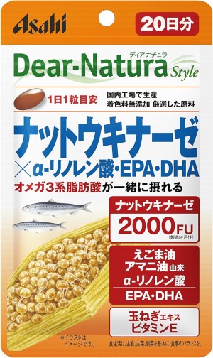 Asahi Dear-Natura Style Nattokinase + α-Linolenic Acid + EPA / DHA