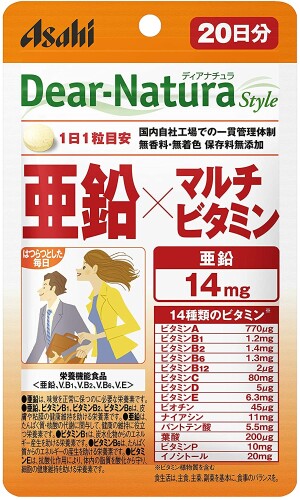 Asahi Dear-Natura Style Zinc x Multivitamin for Health Support