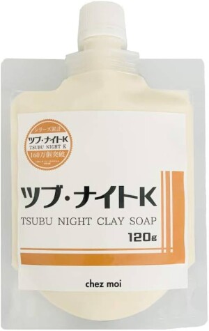 Chez Moi Tsubu Night K Clay Soap with Plant Extracts Agaist Milia