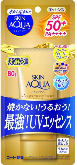 Rohto SKIN AQUA Super Moisture Essence Gold Sunscreen SPF 50+ PA++++