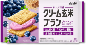 Asahi Cream Brown Rice Bran Cookies with Creamy Filling