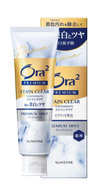 Sunstar Ora2 Premium Stain Clear Whitening Toothpaste