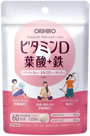 Orihiro Vitamin D + Folic Acid + Iron Complex for Women