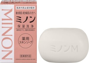 Daiichi-Sankyo MINON Medicated Skin Soap for Sensitive Skin Prone to Dryness and Breakouts