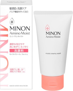 Moisturizing Cream Foam for Cleansing and Enhancing Elasticity of Sensitive Skin Daiichi-Sankyo MINON Amino Moist Creamy Wash