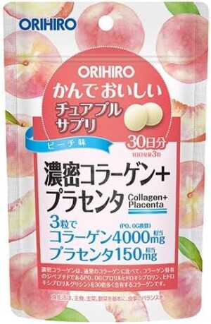 Orihiro Rich Collagen + Placenta Chewing Tablets