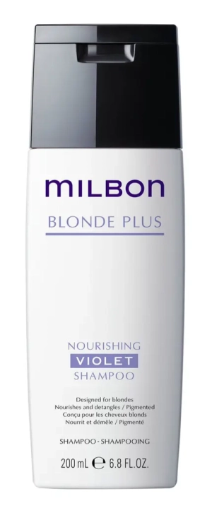 Milbon Blonde Plus Nourishing Violet Shampoo for Bleached Hair with Yellow Neutralizing Effects