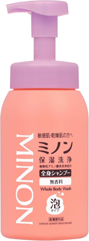 Daiichi-Sankyo MINON Whole Body & Hair Wash Foam Type for Sensitive Dry Skin