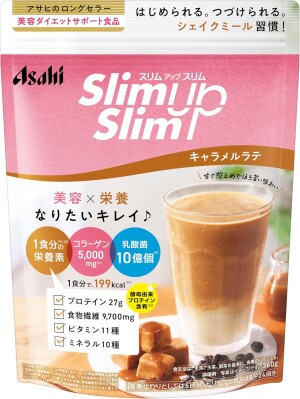 Asahi Slim Up Slim Shake Caramel Latte with Collagen and Lactobacteria