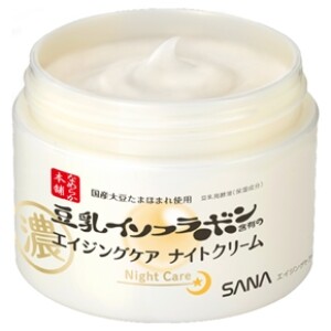 Sana Nameraka Honpo Wrinkle Night Cream with Isoflavones, Retinol and Ceramides