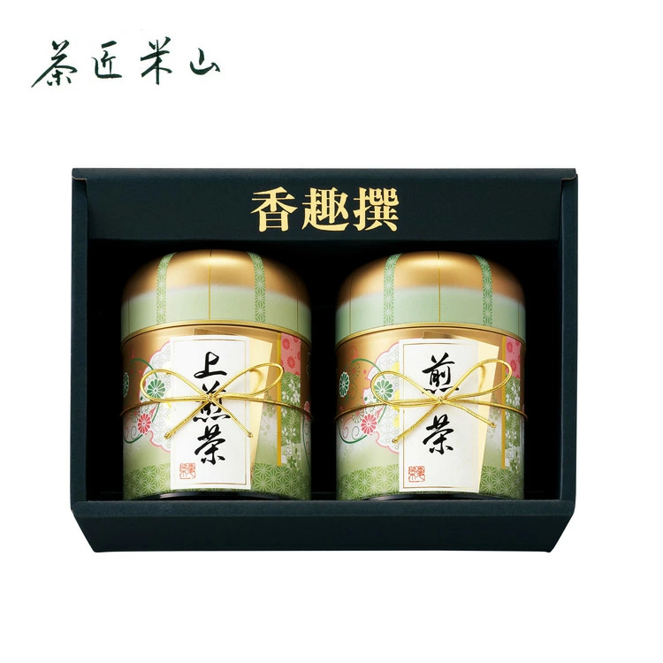 A set of green tea in a gift box Yoneyama Shizuoka Refined Tea Assortment