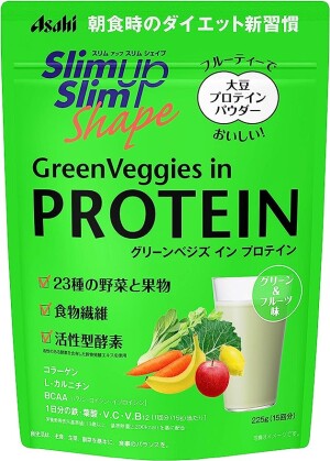 Asahi Slim Up Slim Shape Green Veggies In Protein Shake with Collagen