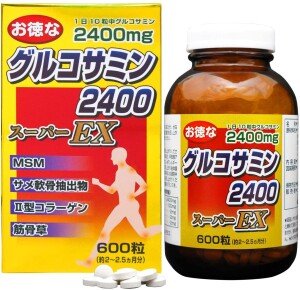 Yuki Pharmaceutical Glucosamine 2400 Super EX Complex for Joint Health Support