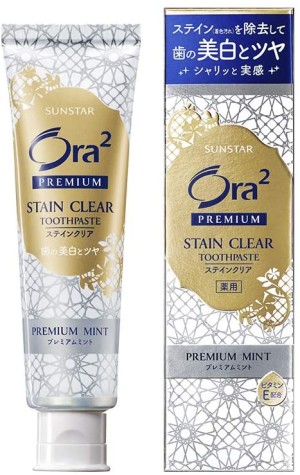 Sunstar Ora2 Premium Stain Clear Whitening Toothpaste